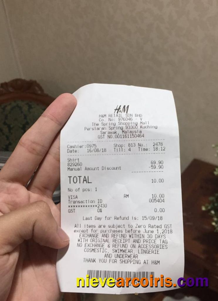 H&M retail payment check